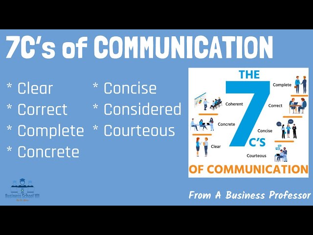 The 7C's of Communication (With Examples) | From A Business Professor
