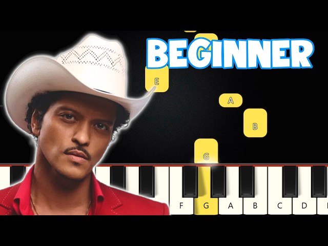 Risk It All - Bruno Mars | Beginner Piano Tutorial | Easy Piano