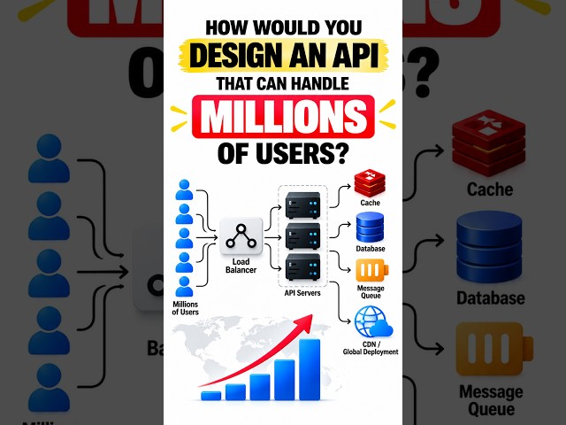 How would you design an API that can handle millions of users? #api #loadbalancer #backend