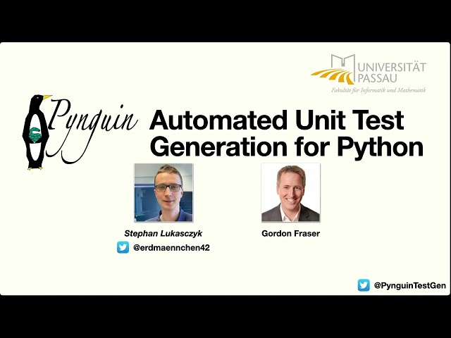 ICSE 2022 Demo and Extended Talk on “Pynguin: Automated Unit Test Generation for Python”