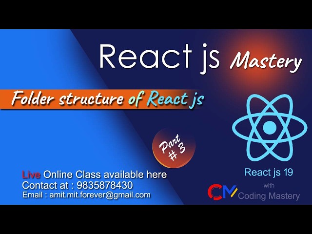 React.js Full Course in Hindi #3 |React.js Folder Structure Explained | React Project Structure