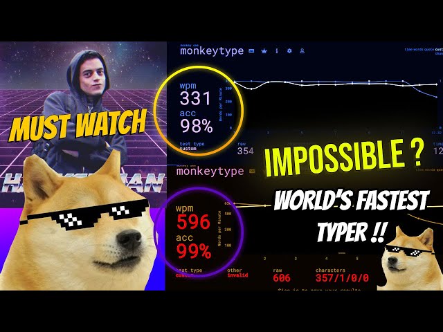 How 595 WPM looks on MonkeyType | Fast Typing with Python Script (Bot).