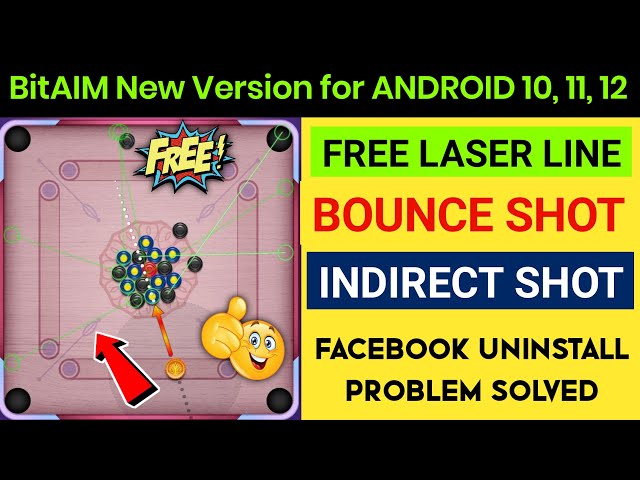 BitAim New Version Android 10, 11, 12 | Substitute of Aim Carrom | Best Indirect Aim for Carrom Pool