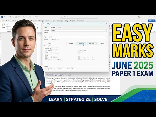 Grade 12 Computer Applications Technology June 2025 Paper 1 Know how to find and replace this way