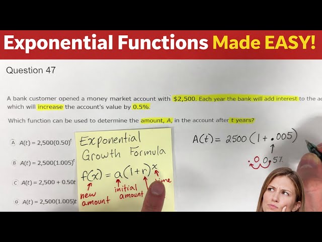 🤙🤩 Exponential Growth Word Problem (Bank Interest) Explained // STAAR 2025 // 47