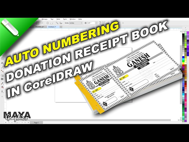 How to Auto Number Donation Receipts in CorelDRAW | Donor & Receiver Copy