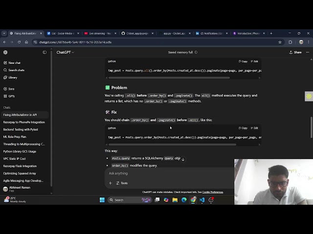 Backend- Flask - Testing using PyTest - Post