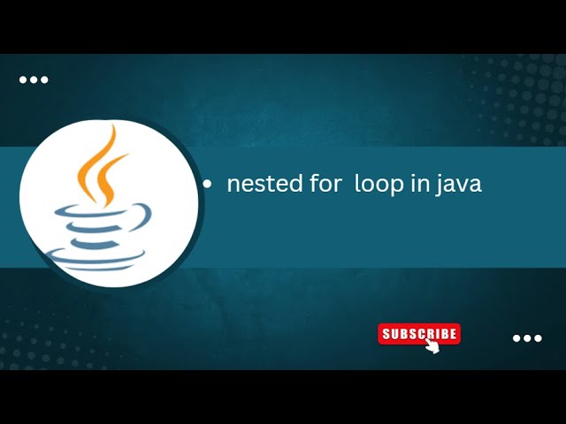 nested for loop in java