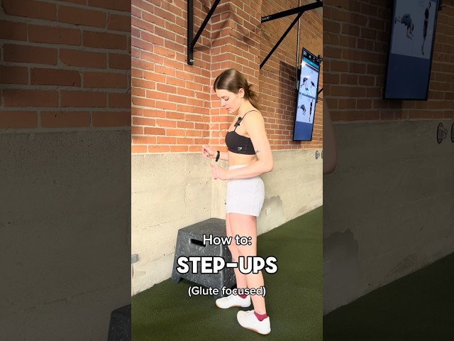Step up tutorial for glutes 🍑 #workoutroutine #glutesworkout