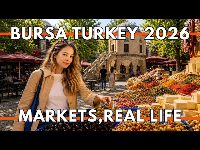 BURSA TURKEY 2026 4K WALKING TOUR | Koza Han, Local Markets, Street Food & Real Life