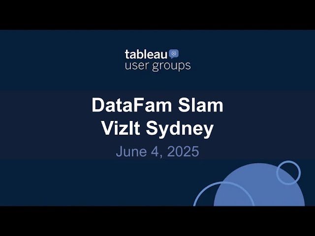 Datafam Slam VizIt Sydney 2025