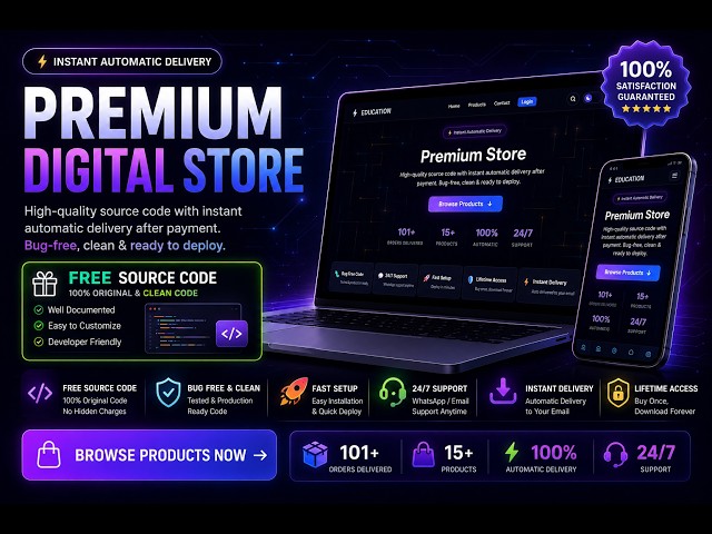 Build Automated Digital Product Selling Website in PHP | DevStore Source Code & Demo