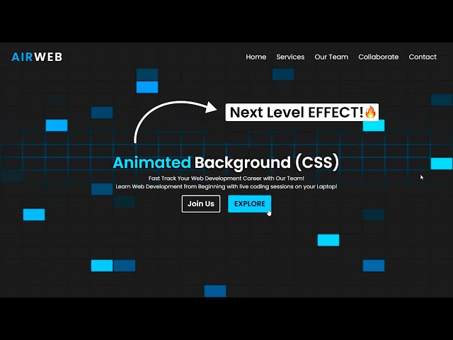 Classic Animated Background | HTML, CSS & Javascript