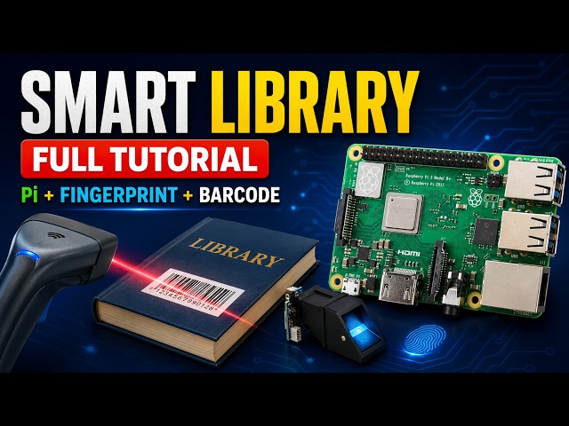 Smart Library System Using Raspberry Pi, Fingerprint & Barcode | Full Tutorial