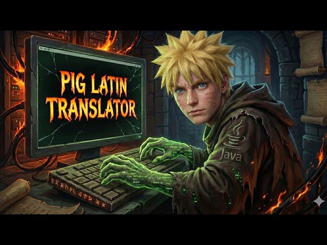 Printing piglatin word in java #java #piglatin #anime