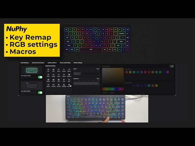 NUPHY.IO TUTORIAL: key remapping, macros, RGB lights & shorcuts | Nuphy mechanical keyboard
