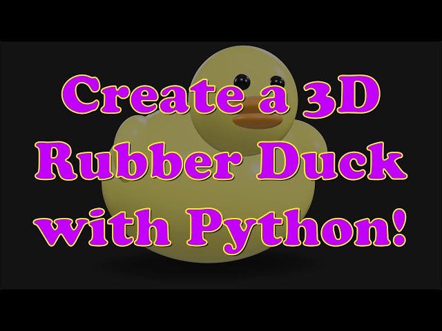 Build a Low-Poly Rubber Duck in Blender Using Python — No GUI Needed!