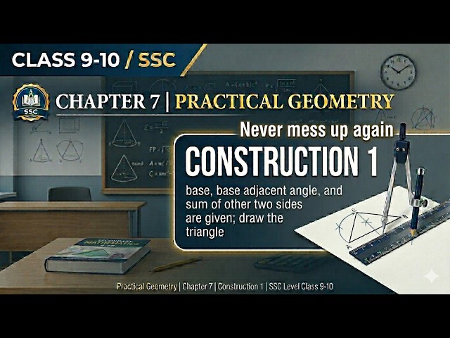 How to Draw Construction 1 Perfectly! | Class 9-10 General Math Chapter 7 (Practical Geometry) | SSC