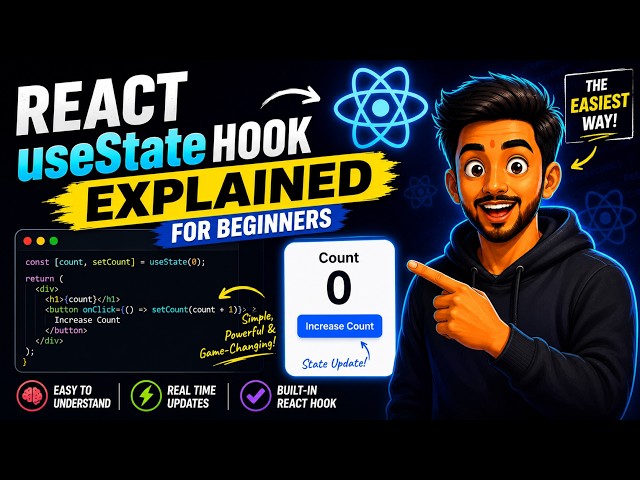 React useState Hook Explained for Beginners (The Easiest Way) 💻 | CodingClash | #reactjs #usestate 