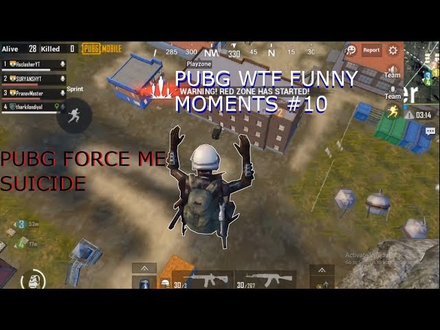 PUBG FORCE ME SUICIDE || PUBG MOBILE WTF FUNNY MOMENTS # 10 || HSCLASHER