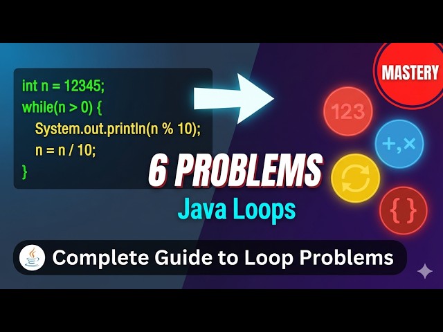 Java Loops Mastery Solve 6 Essential Problems  Digit & Math Problems Explained #JavaProgramming