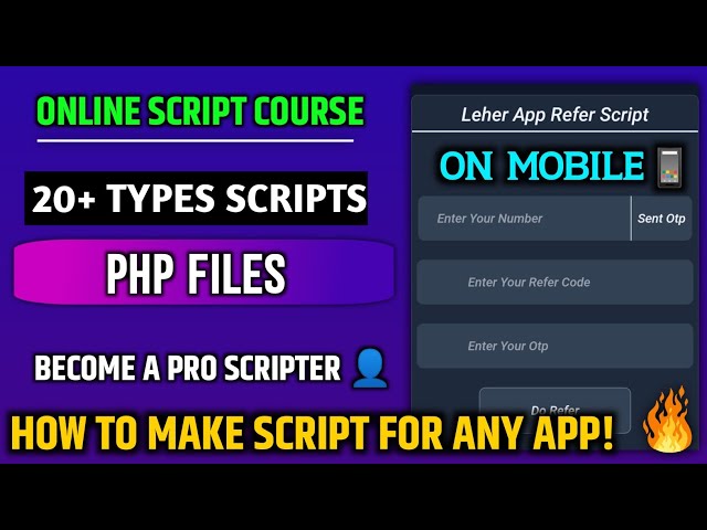 how to make ONLINE SCRIPT of any earning application | Php Review | Online Scripting Course | Unearn