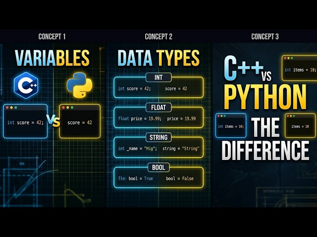 C++ vs Python: Variables & Data Types Explained