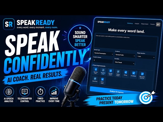 SpeakReady Mini Project Demo | HTML CSS JavaScript Source Code & Synopsis