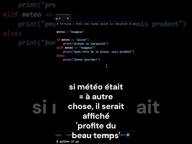 Les Conditions en Python: if, else, elif #code #python #if #else #condition #tuto #tutoriel