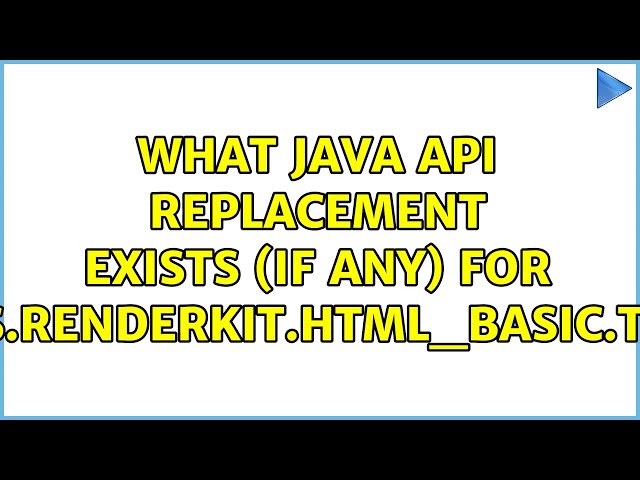 What Java API replacement exists (if any) for com.sun.faces.renderkit.html_basic.TextRenderer?