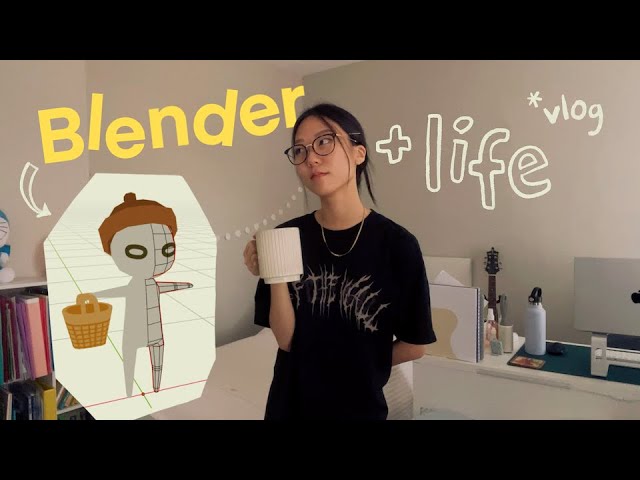 Making a lil 3D guy ✶ self-learning blender, game dev reflections, romance anime ✶ comfy vlog