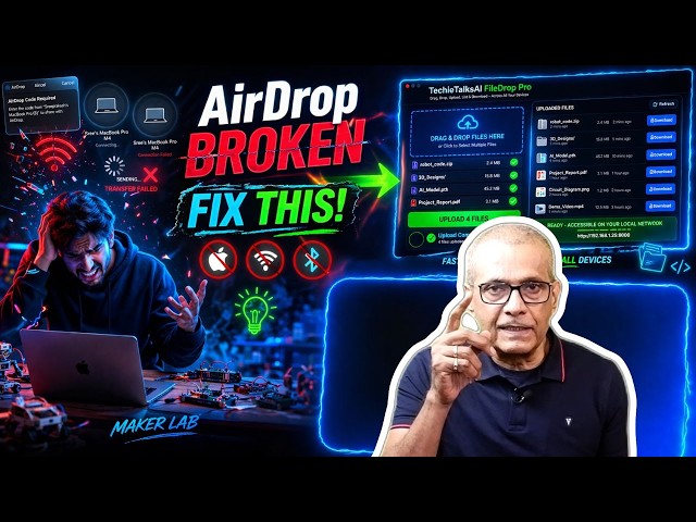 👉 AirDrop Not Working? I Built My OWN File Transfer System (Better & Faster!)