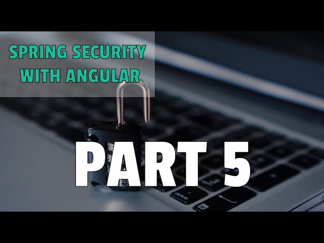 Login Page - Spring Security With Angular - Part 5
