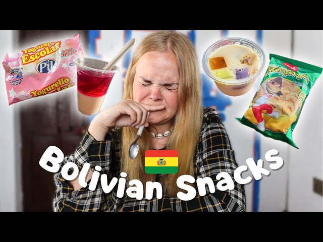 Trying Bolivian snacks from the Supermarket 🍬