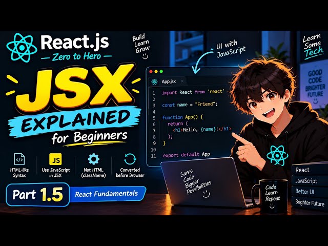 JSX Explained for Beginners ⚛️ | React JSX Tutorial | React Fundamentals | Part 1.5