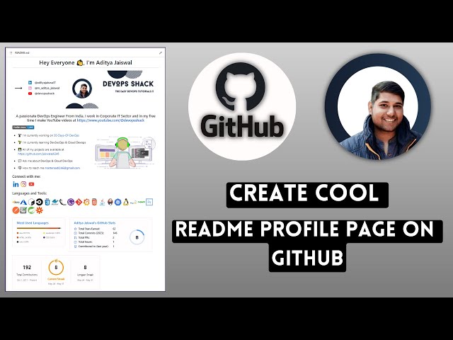 Create Cool Github Profile ReadMe Page | README GitHub | Readme