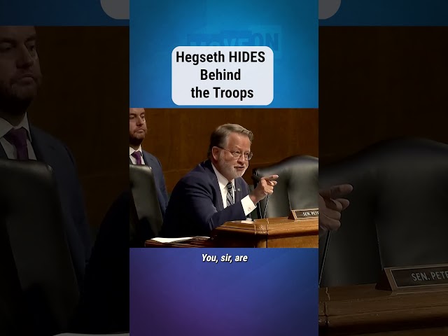 Hegseth HIDES Behind the Troops