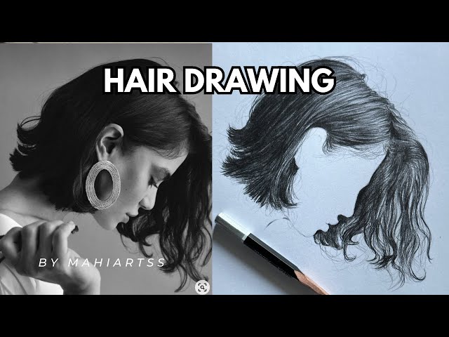 Easy Hair Drawing Tutorial with a Single Pencil - YouTube Tutorial. 'Using CapCut voice.'