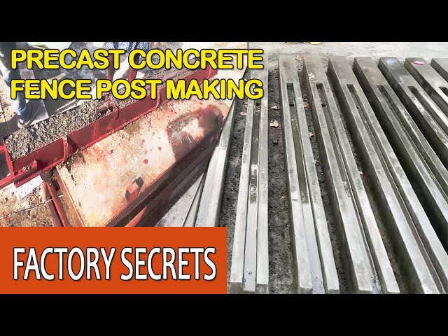 From Mold to Post in Minutes! Precast Concrete Fence Post Production | Factory Secrets Revealed!