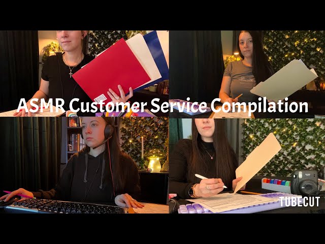 ASMR Customer Service Compilation | Writing, Typing, Paper Shuffling, Soft Spoken (5+ hours no ads)