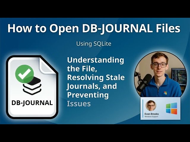 How to Open DB-JOURNAL Files (SQLite)