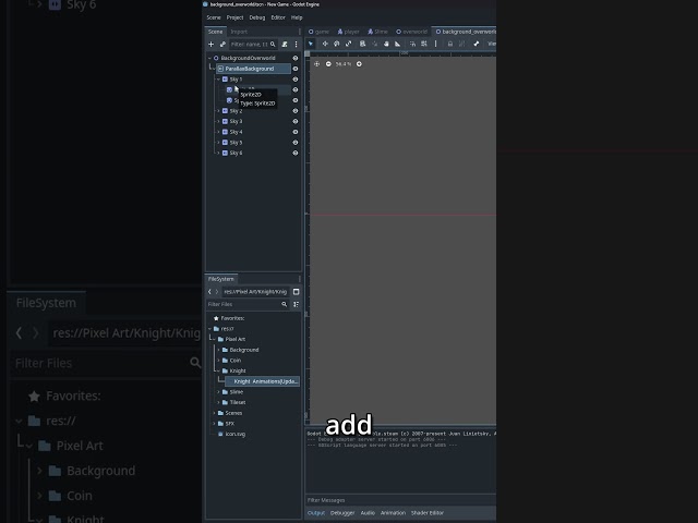 A Gamedev Trick About How to create a Parallax Background in Godot #gamedev #godot