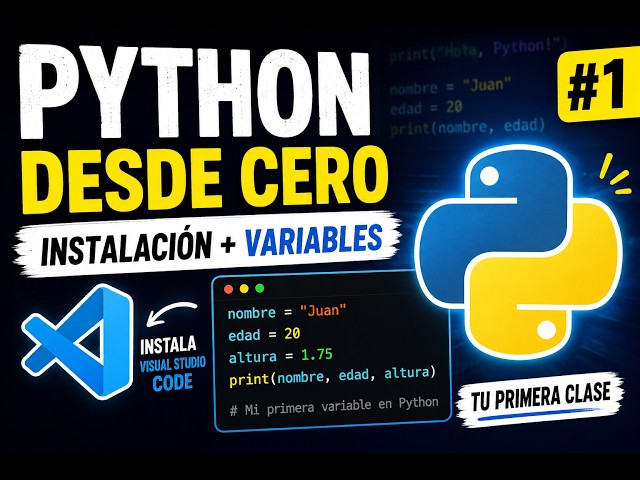 Instalar VS Code  | Python desde Cero # 1 VARIABLES