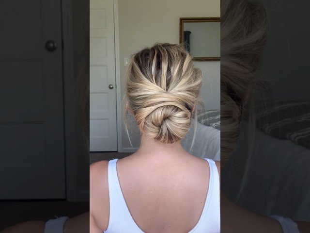 My Favorite Easy Updo! Beginner Updo Hair Tutorial! Medium & Long Hair Updo #hairshorts
