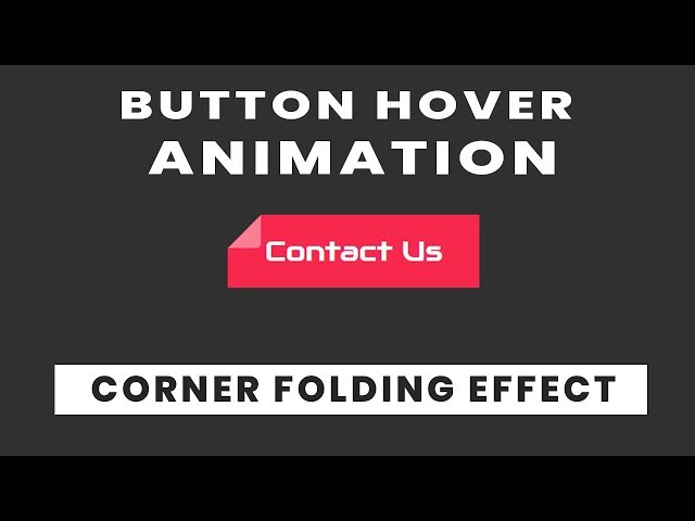 Button Animation with Corner Fold effect | Quick CSS Tricks and Tips
