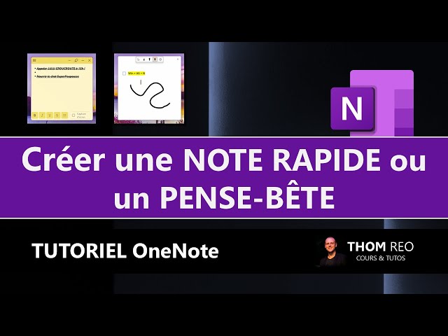 How to create a QUICK NOTE or STICK TO DO? - OneNote Tutorial