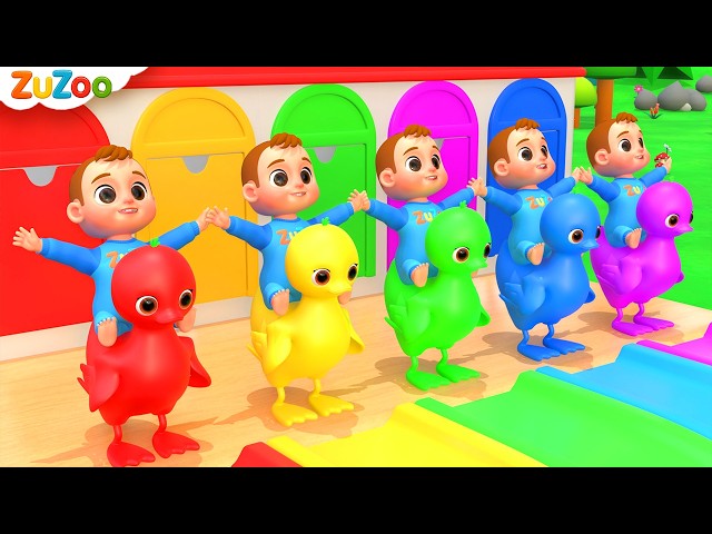 5 Little Ducks(Learning Colors Song) | ZuZoo Nursery Rhymes & Kids Songs