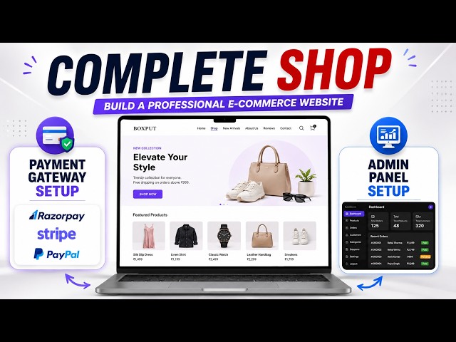Build a Complete E-commerce Website with AI | Payment Gateway + Admin Panel