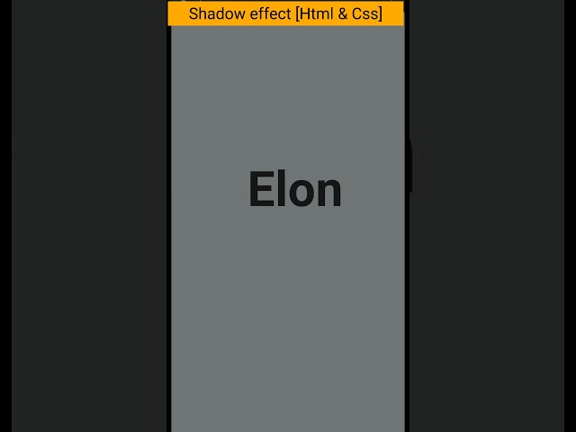 Text Shadow Effect in Html and Css || Css tutorials  #shorts #coding #programming