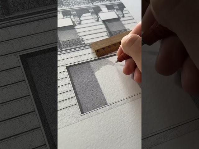 Architectural drawings with pointillism by artist casaltaxavier on IG #architect #architecture #art